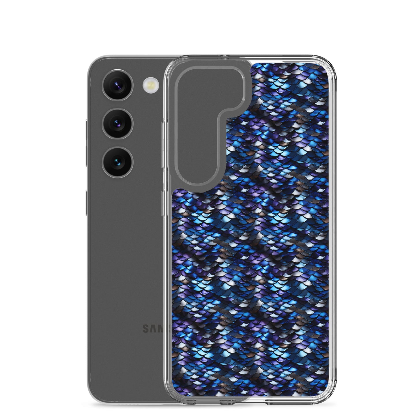 Clear Case for Samsung® Dragon Scale Blue