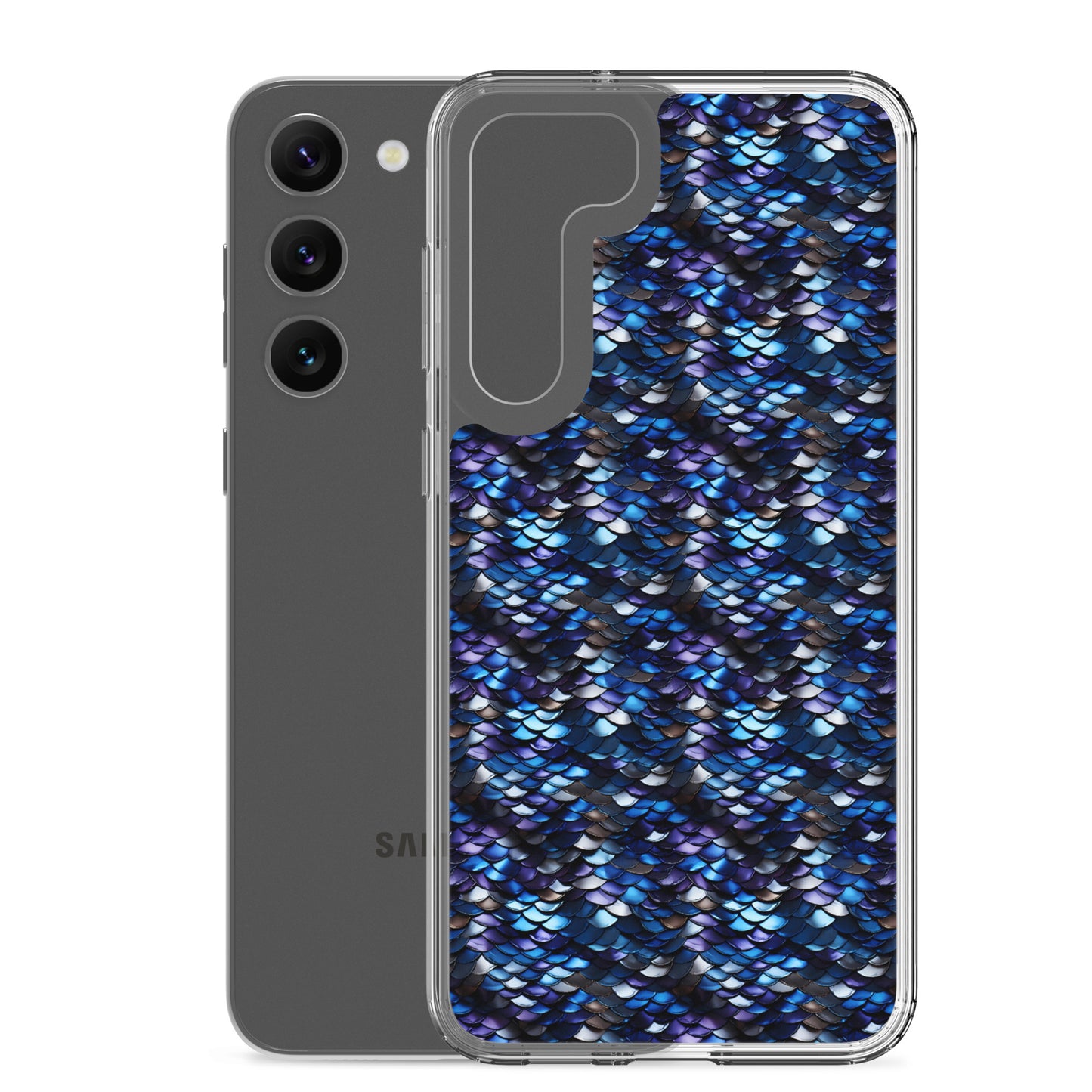 Clear Case for Samsung® Dragon Scale Blue