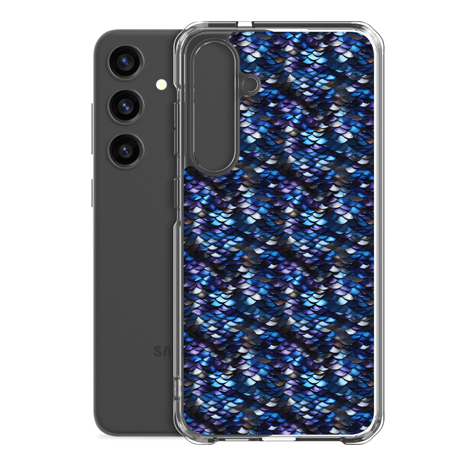 Clear Case for Samsung® Dragon Scale Blue