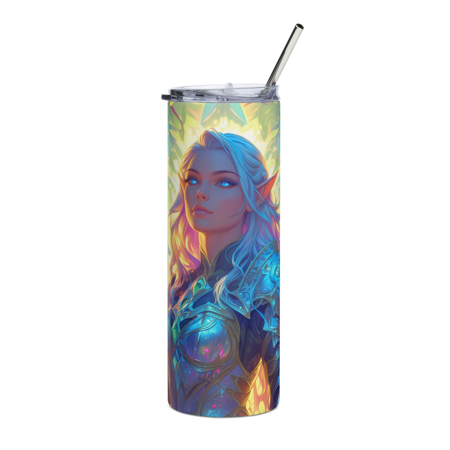 Stainless Steel Tumbler Half-Elf Cleric #2
