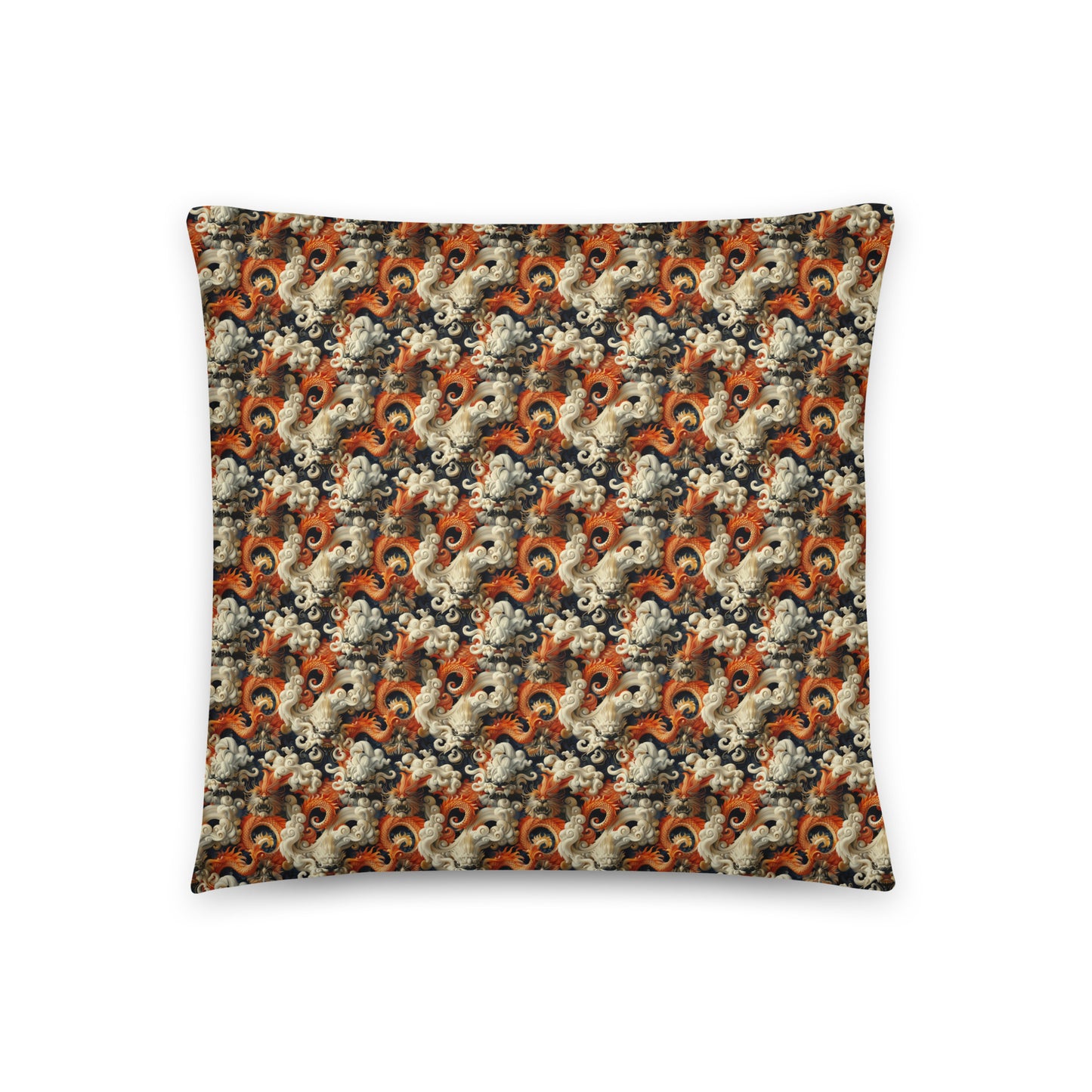 Pillow Chinese Dragon Orange