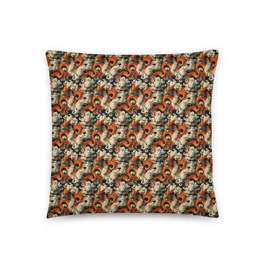 Pillow Chinese Dragon Orange