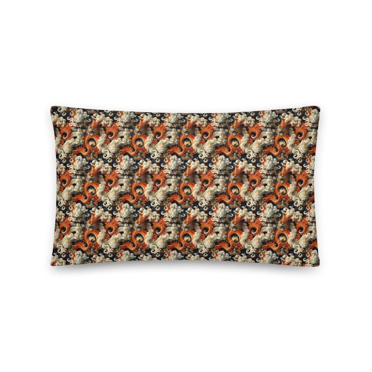 Pillow Chinese Dragon Orange