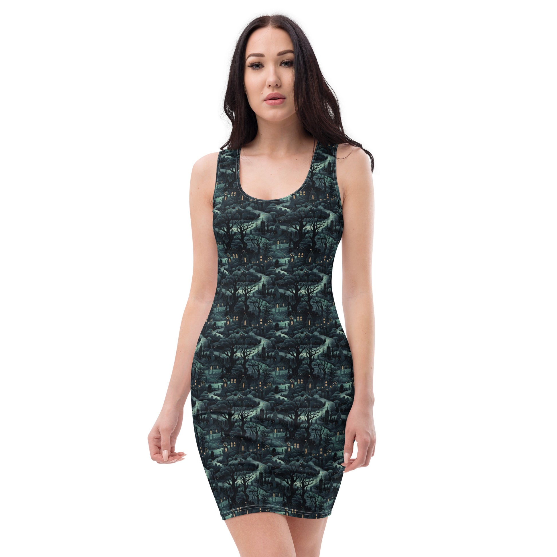 Bodycon Dress Halloween Graveyard XS Bodycon Dress Halloween Graveyard XS