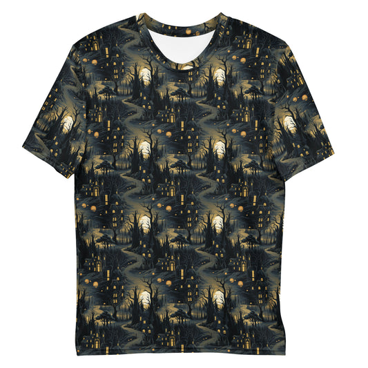 Men's T-shirt Halloween Haunted House