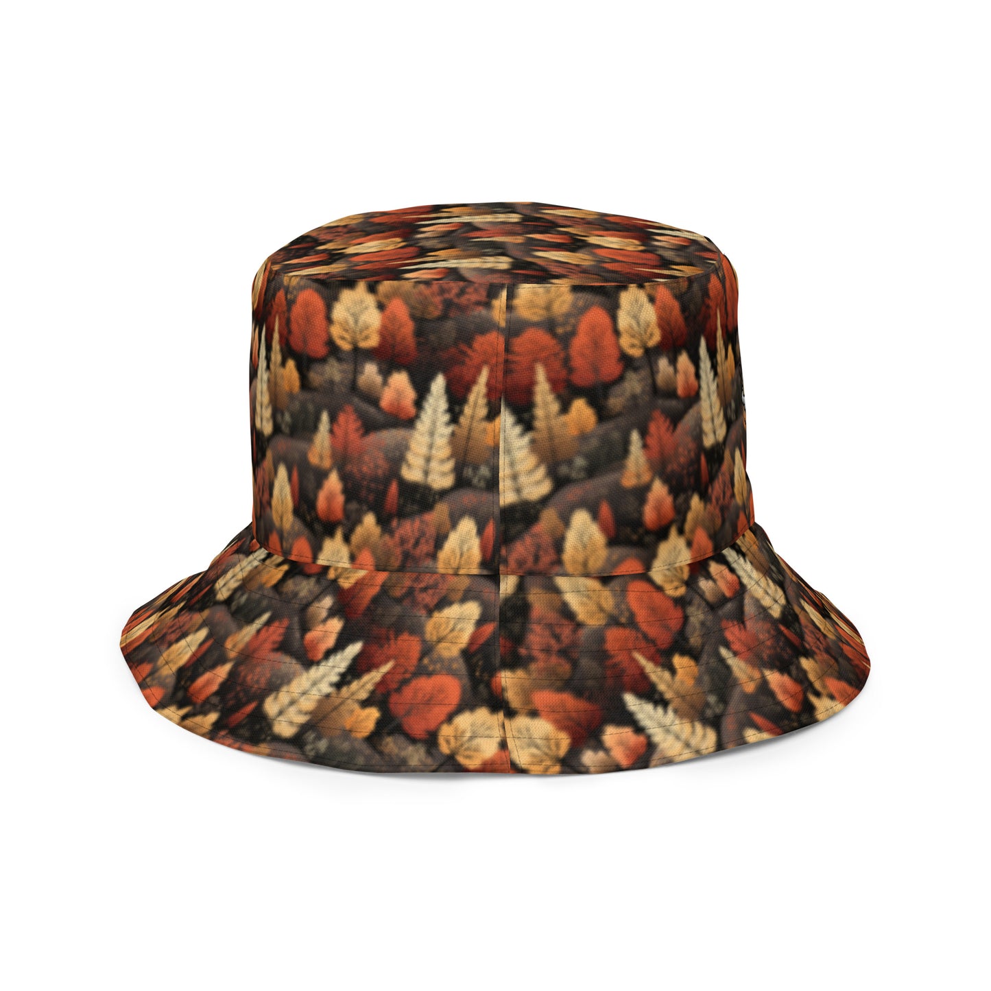 Reversible Bucket Hat Fall Fashion Autumn Leaves Scatter & Autumn Forest Walk