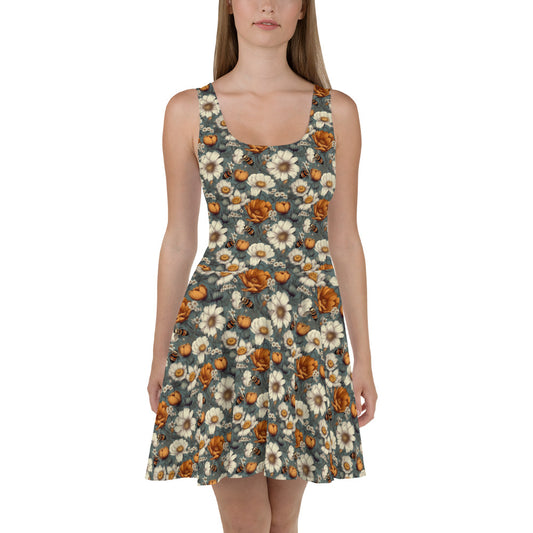 Skater Dress Floral Bee #23