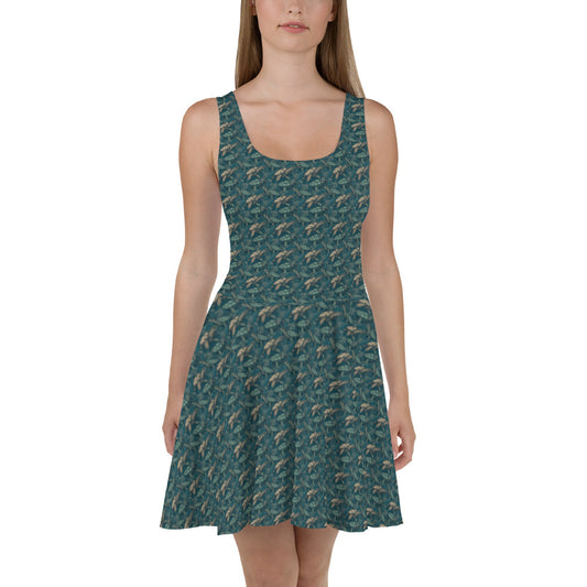 Skater Dress Sea Turtle Green