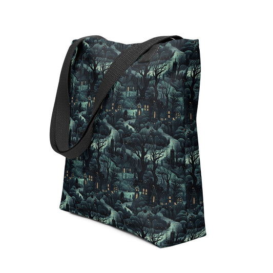 Tote Bag Halloween Graveyard