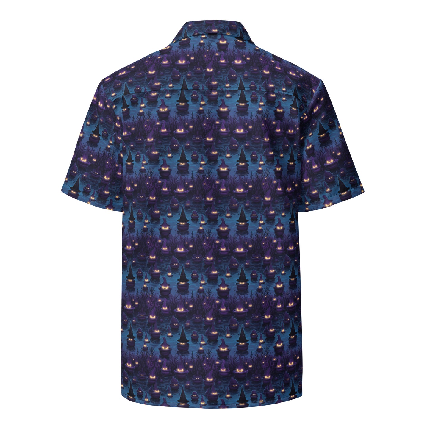 Button Shirt Halloween Spooky Cauldron