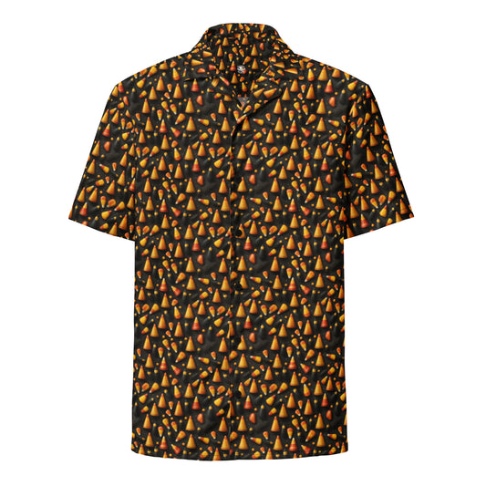 Button Shirt Halloween Candy Corn