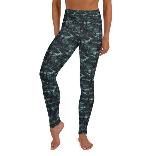Yoga Leggings Halloween Graveyard