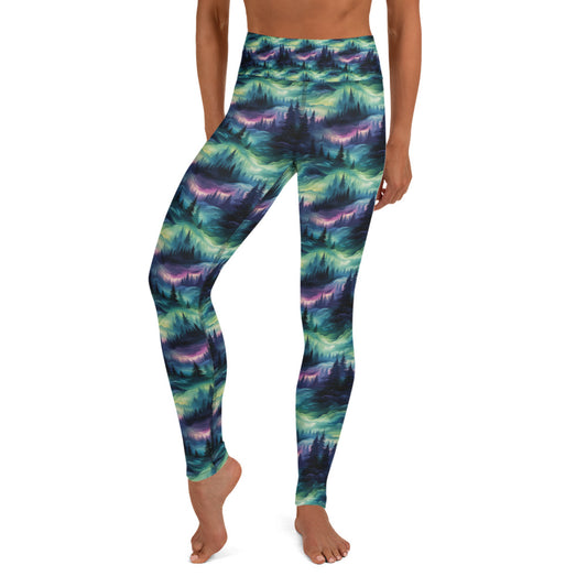 Yoga Leggings Winter Fashion Northern Lights