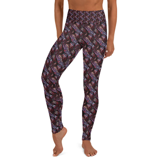 Yoga Leggings Ruby Dragon Scale