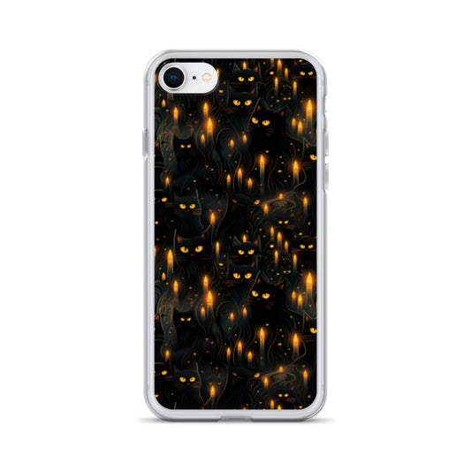 Clear Case for iPhone® Halloween Sinister Black Cats