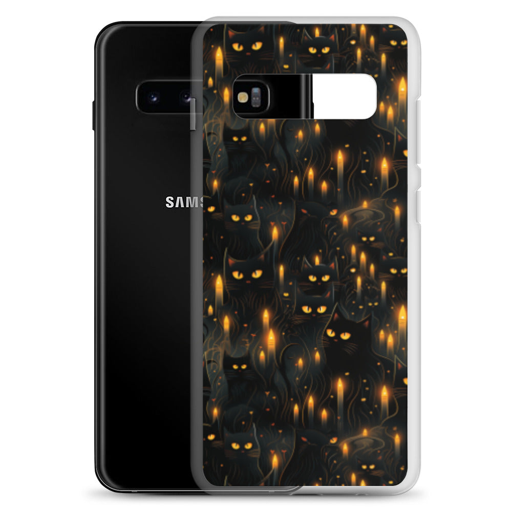 Clear Case for Samsung® Halloween Sinister Black Cats