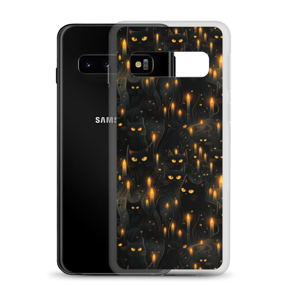 Clear Case for Samsung® Halloween Sinister Black Cats