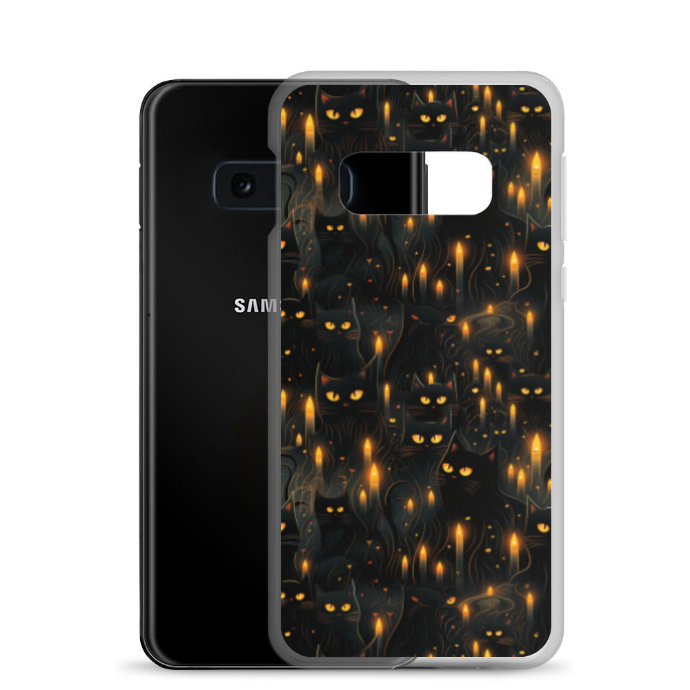 Clear Case for Samsung® Halloween Sinister Black Cats