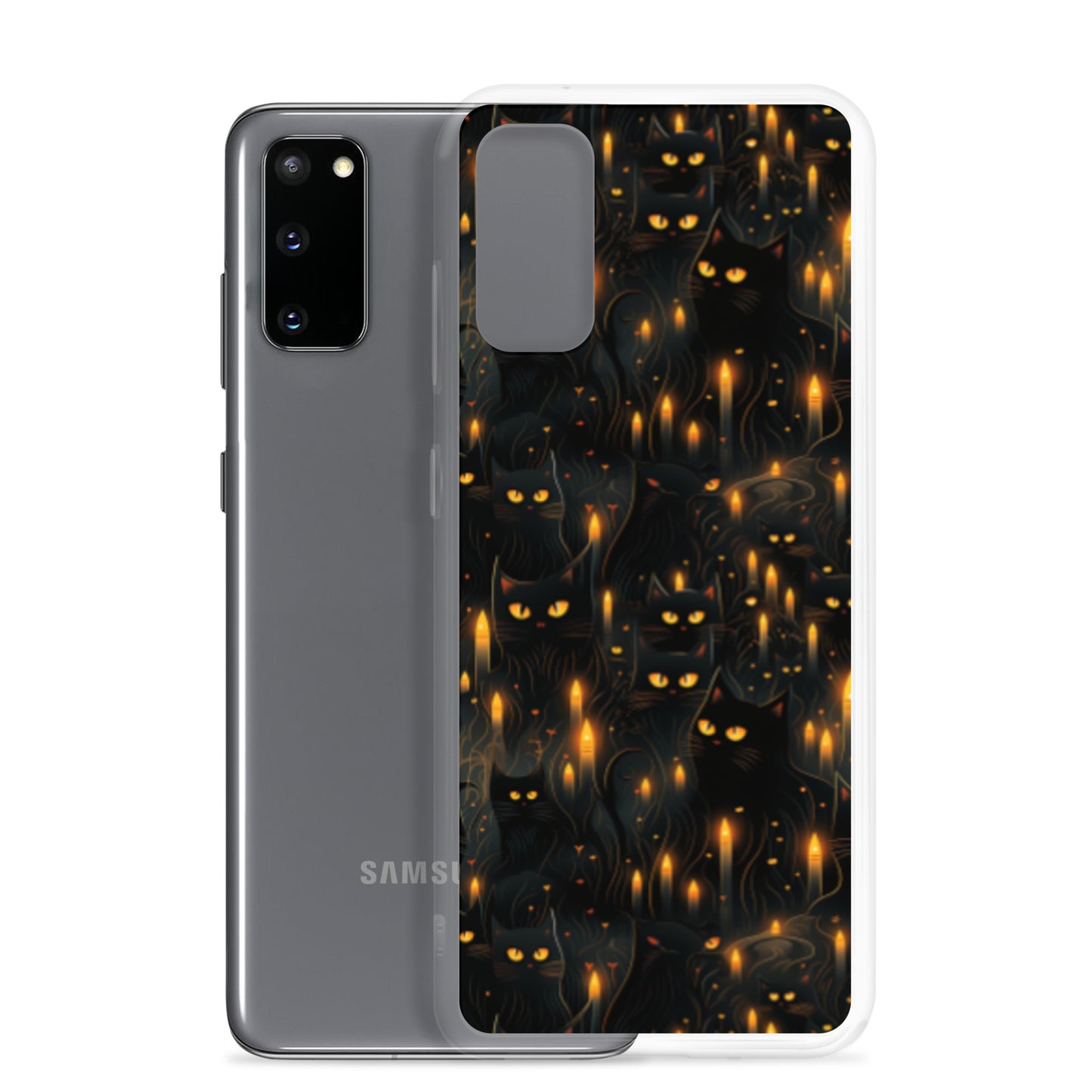 Clear Case for Samsung® Halloween Sinister Black Cats