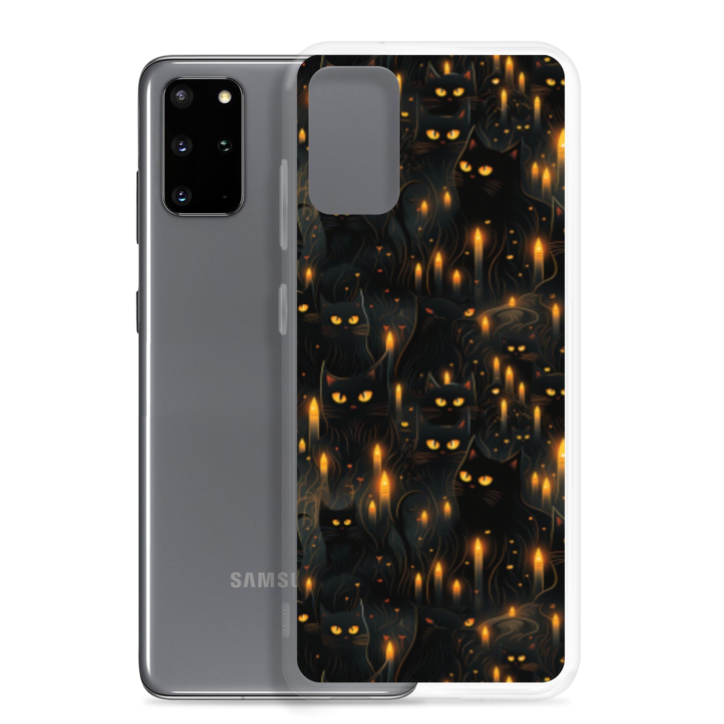 Clear Case for Samsung® Halloween Sinister Black Cats