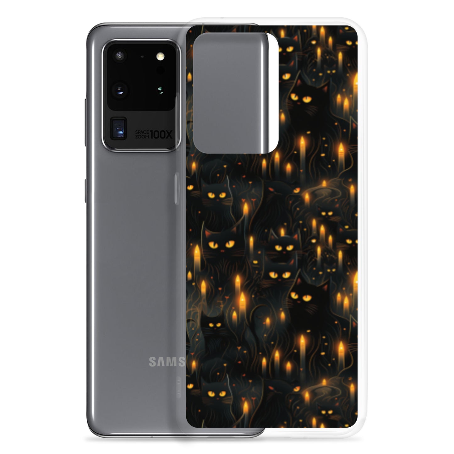 Clear Case for Samsung® Halloween Sinister Black Cats
