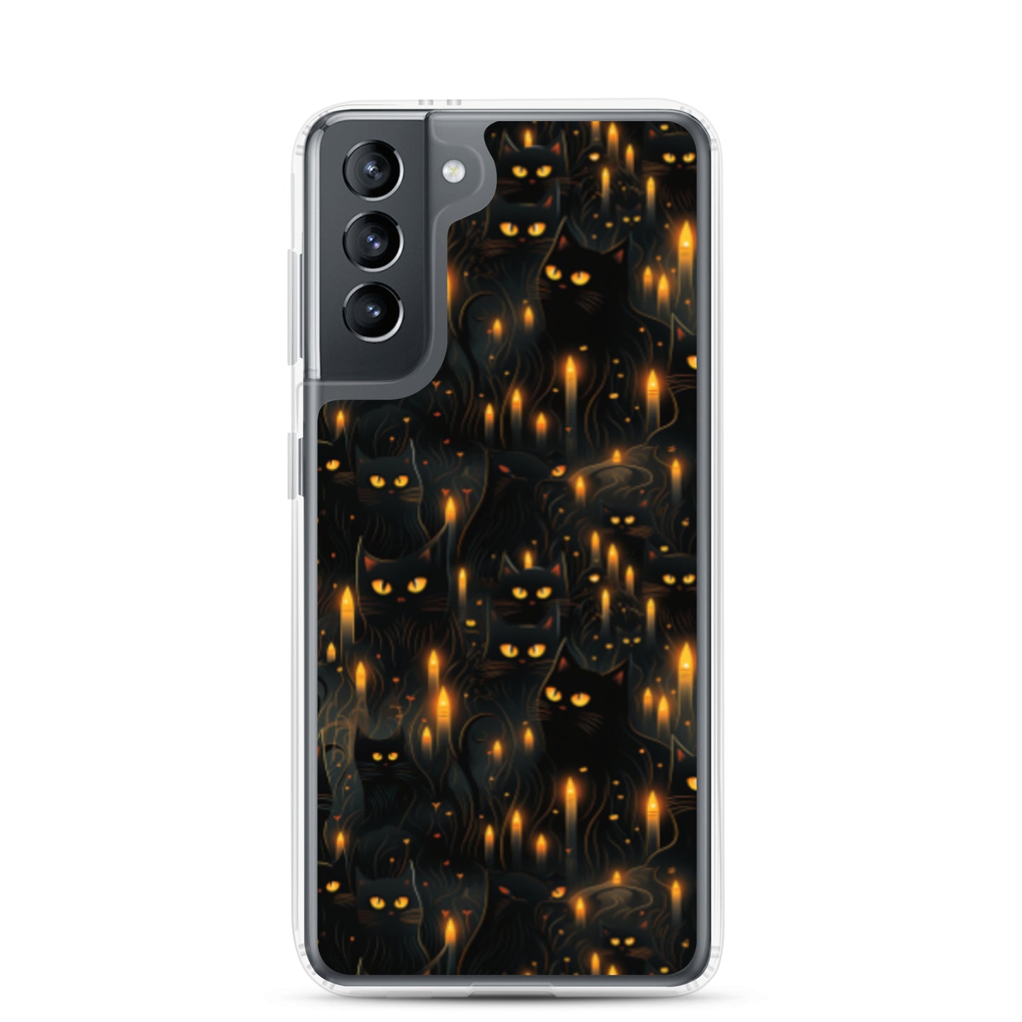 Clear Case for Samsung® Halloween Sinister Black Cats