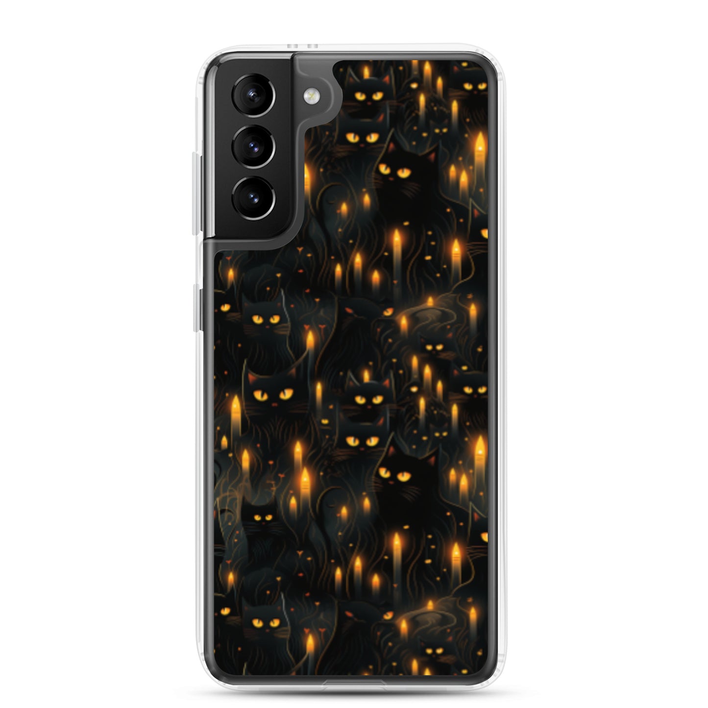 Clear Case for Samsung® Halloween Sinister Black Cats