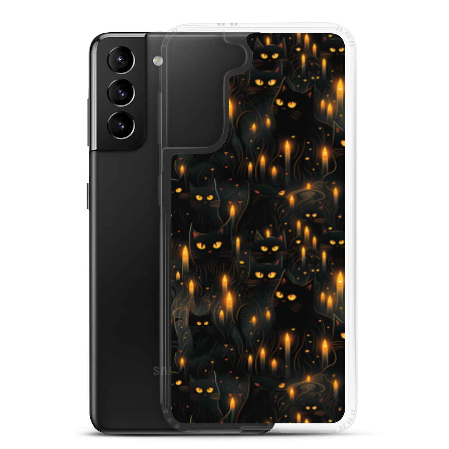 Clear Case for Samsung® Halloween Sinister Black Cats