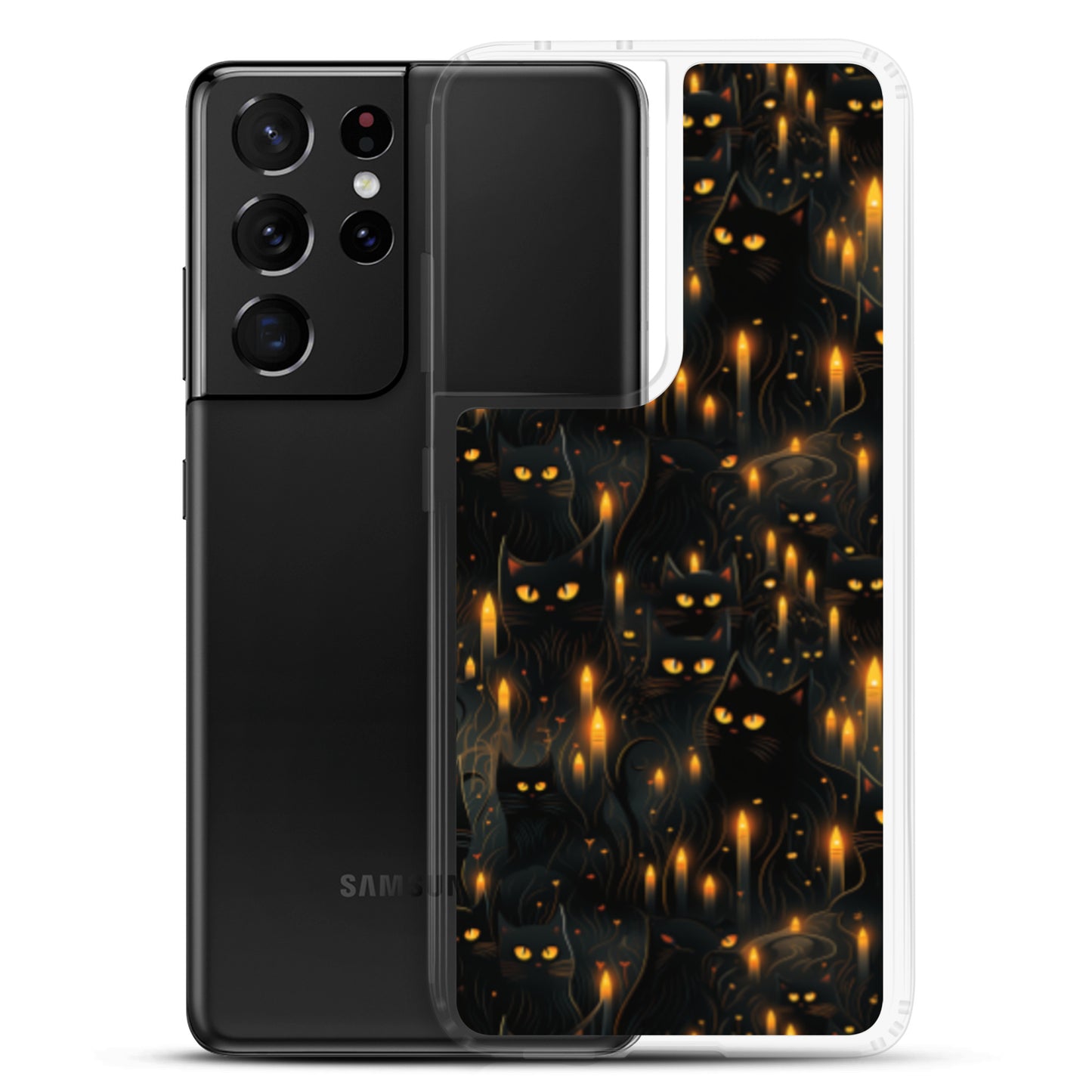 Clear Case for Samsung® Halloween Sinister Black Cats
