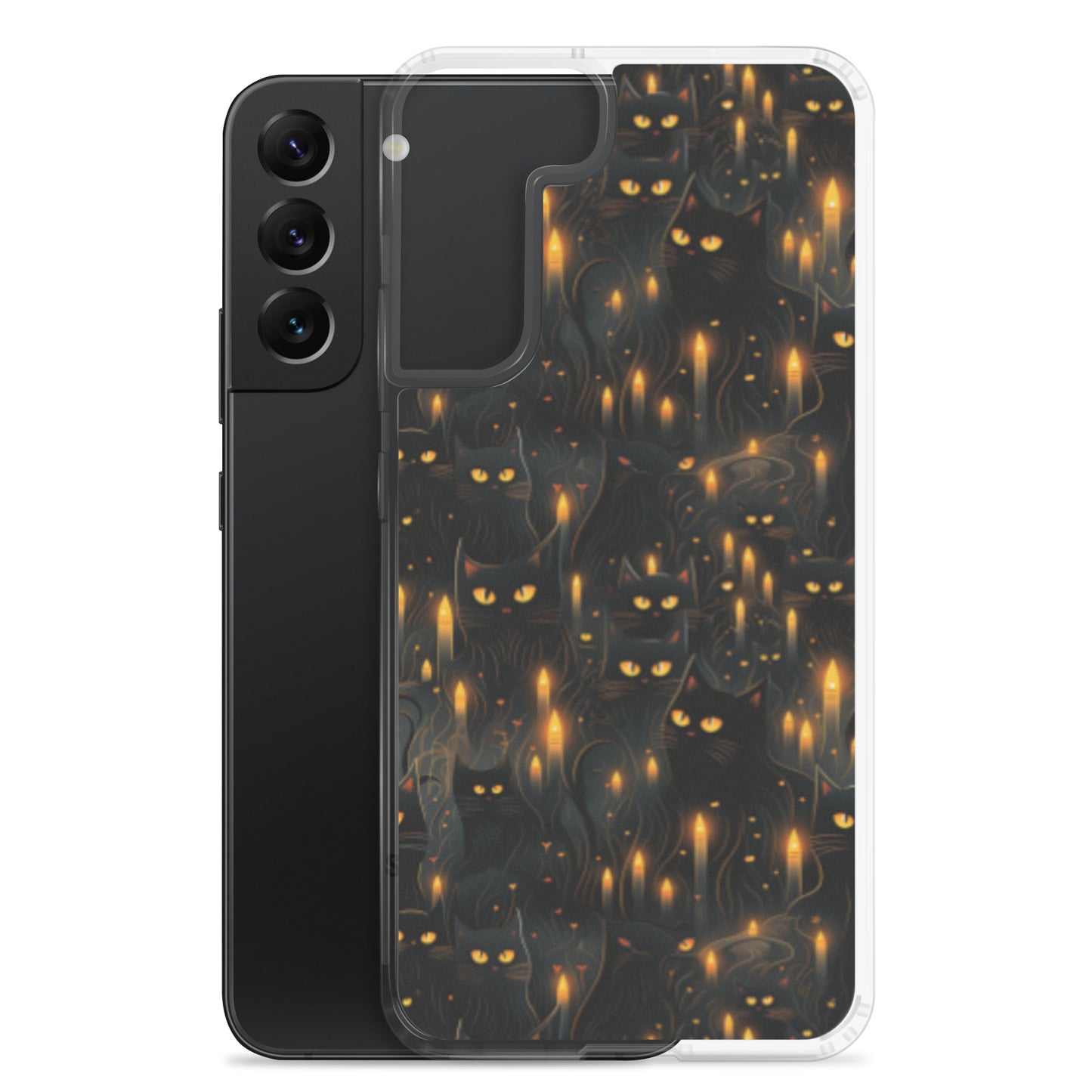 Clear Case for Samsung® Halloween Sinister Black Cats