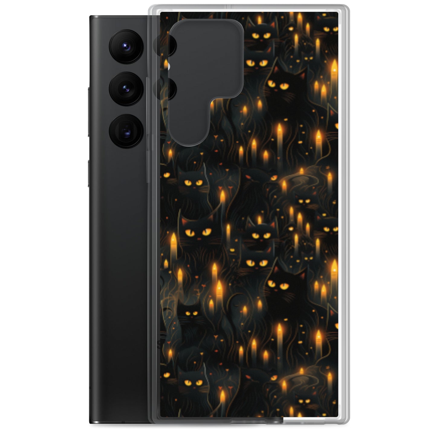 Clear Case for Samsung® Halloween Sinister Black Cats
