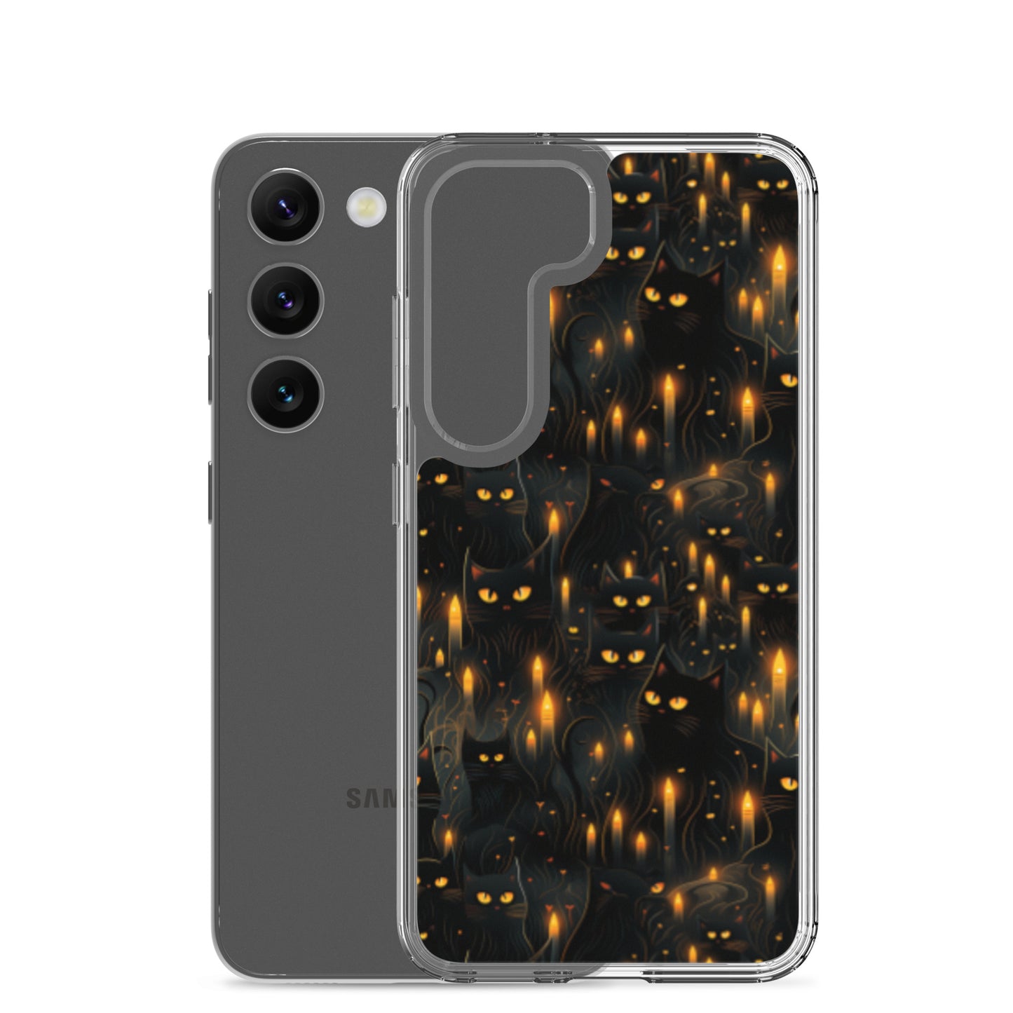 Clear Case for Samsung® Halloween Sinister Black Cats