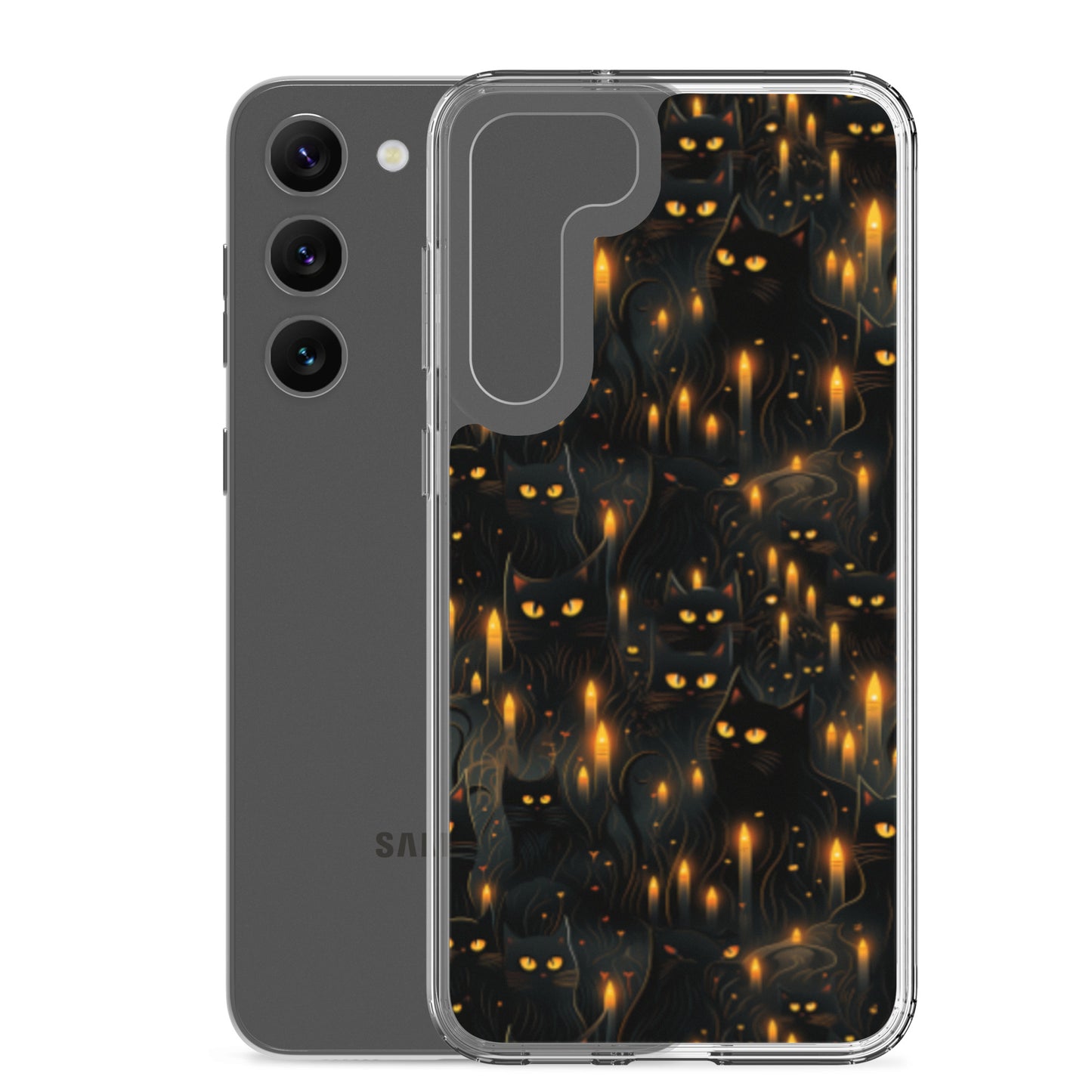 Clear Case for Samsung® Halloween Sinister Black Cats