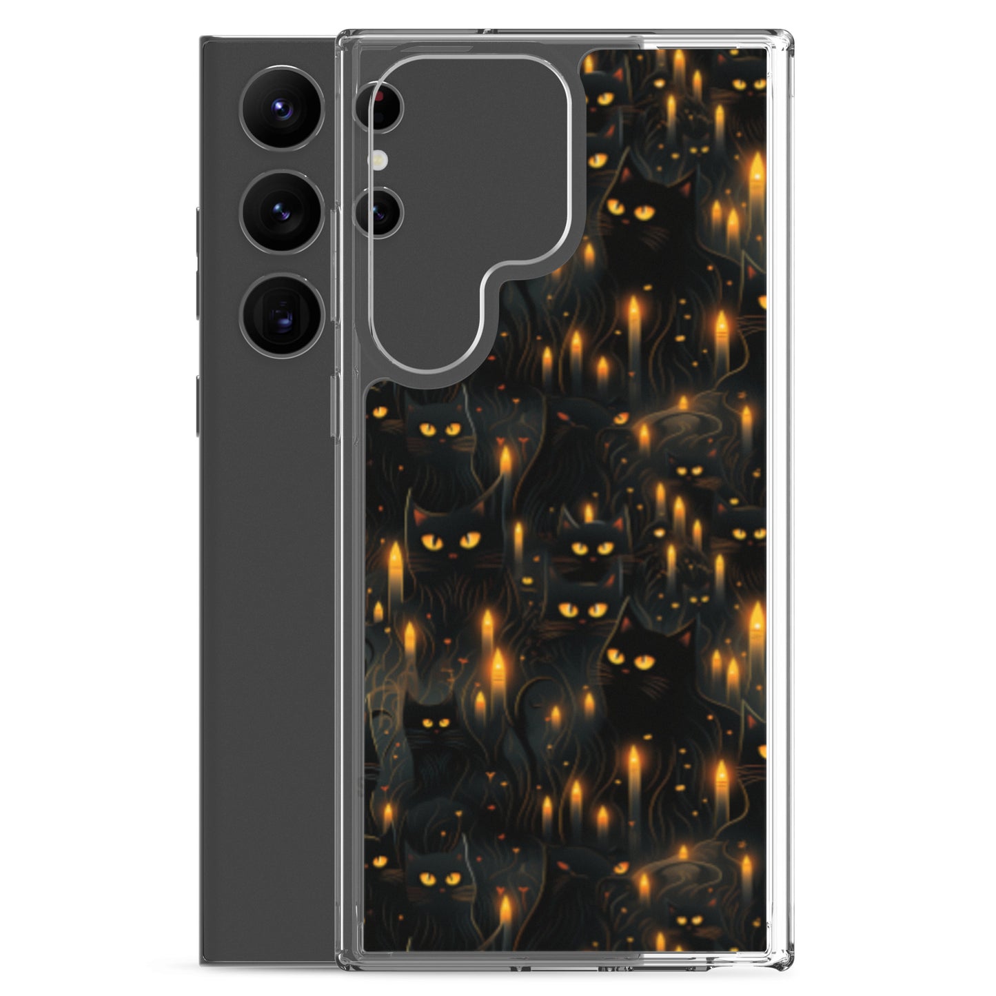 Clear Case for Samsung® Halloween Sinister Black Cats