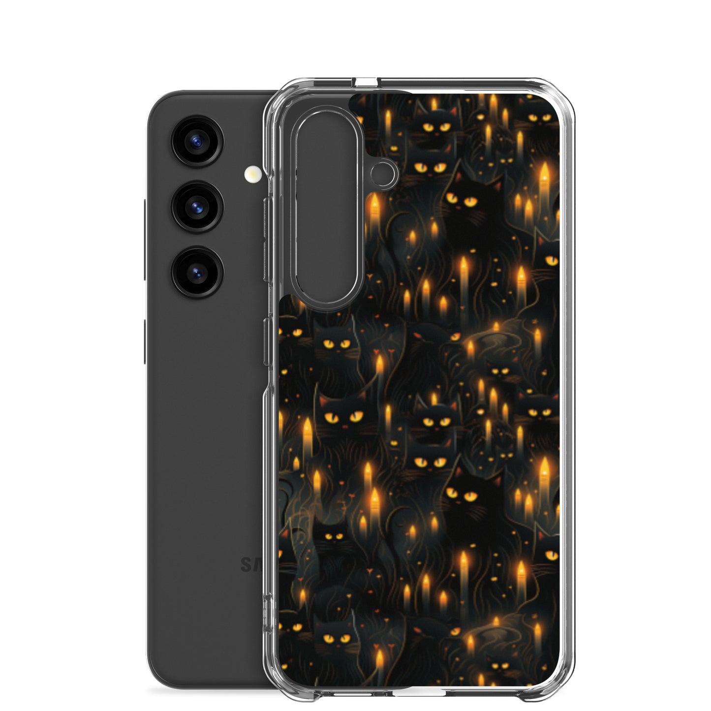 Clear Case for Samsung® Halloween Sinister Black Cats
