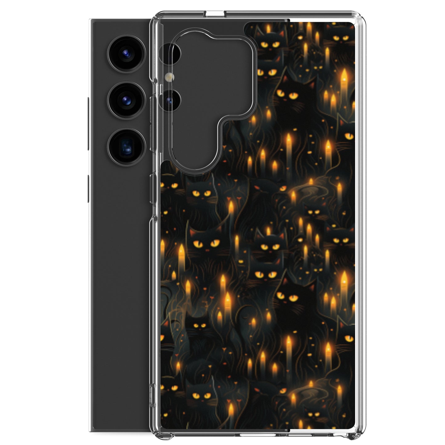 Clear Case for Samsung® Halloween Sinister Black Cats