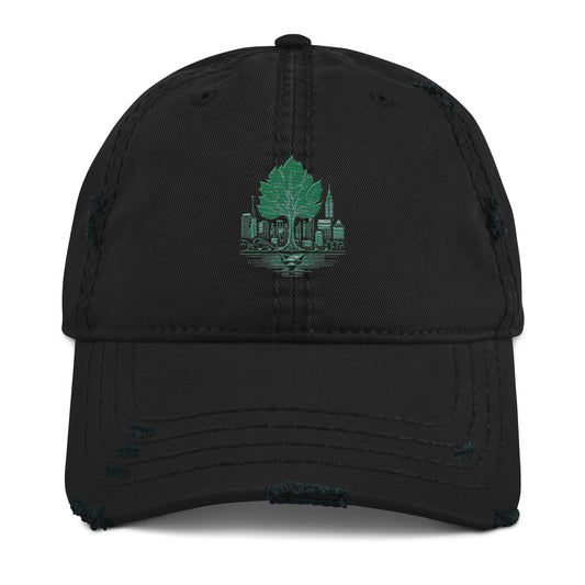 Distressed Dad Hat Polluted World Enviro-Urbanization